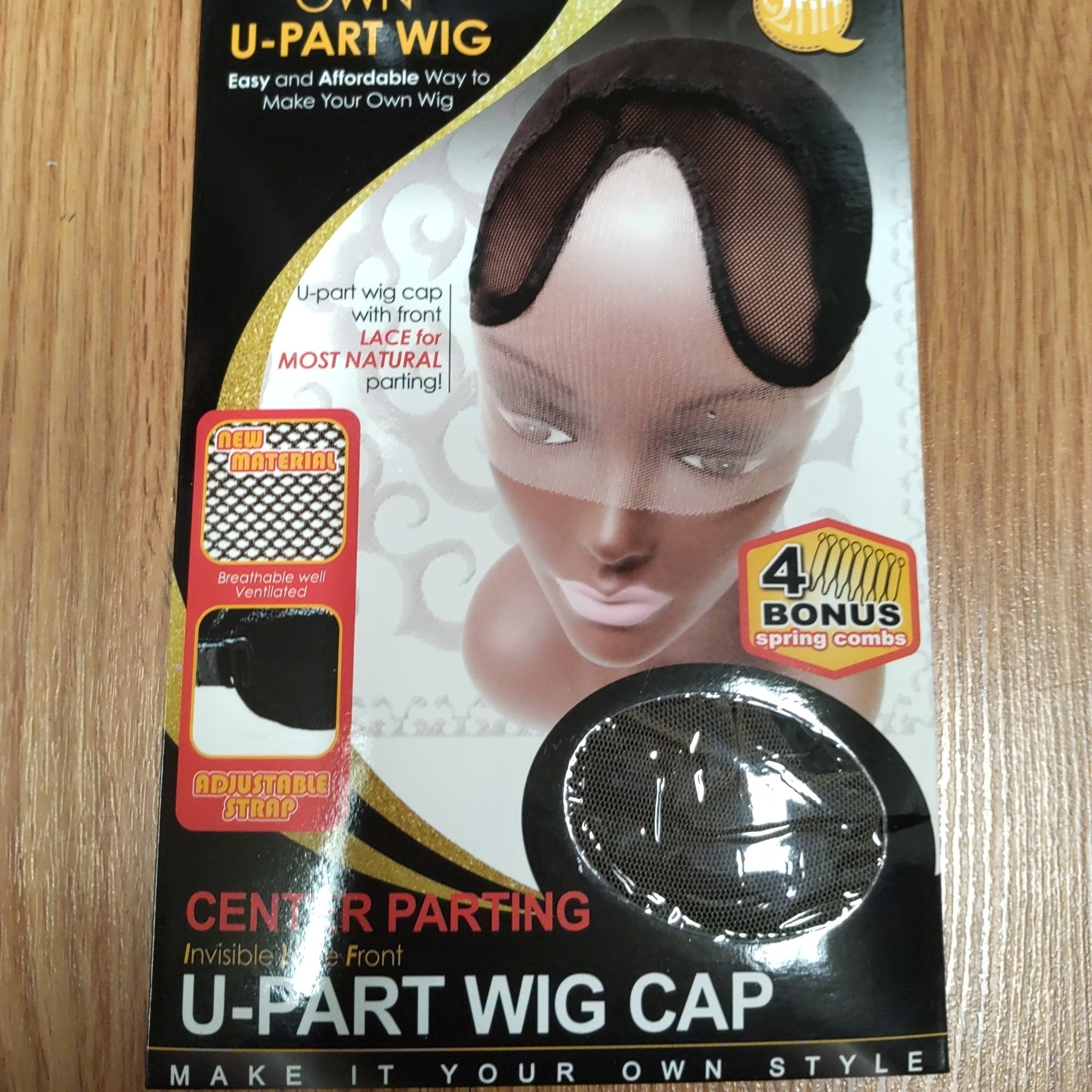 Magic Make Your Own Wig U-Part Wig Cap Center Parting 5015 Black