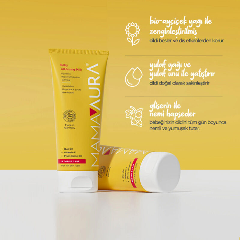 Mamaaura Baby Cleansing Milk Gentle Food-Grade Formula 200 ml