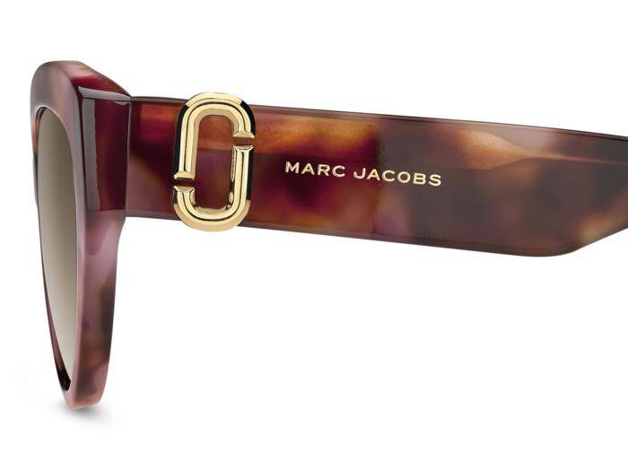 Marc Jacobs 883/S Women's Square Sunglasses - Black/Gold 54mm