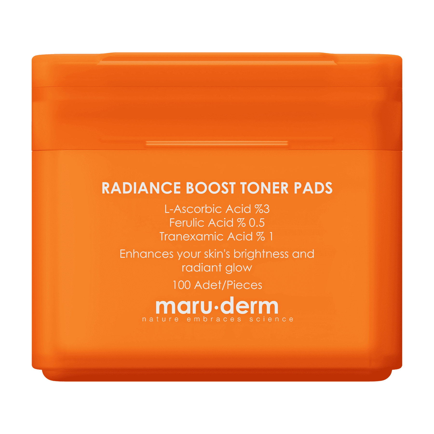 Maruderm Radiance Boost Toner Pads Brightening Formula 100 Count