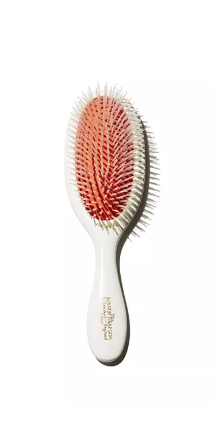 Mason Pearson Handy Nylon Detangler Hair Brush – N3 Ivory (with Cleaner) - NIB
