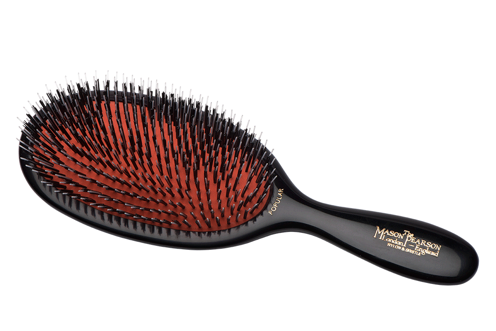 Mason Pearson Popular Bristle & Nylon Hair Brush – BN1 Dark Ruby (Large) - NIB