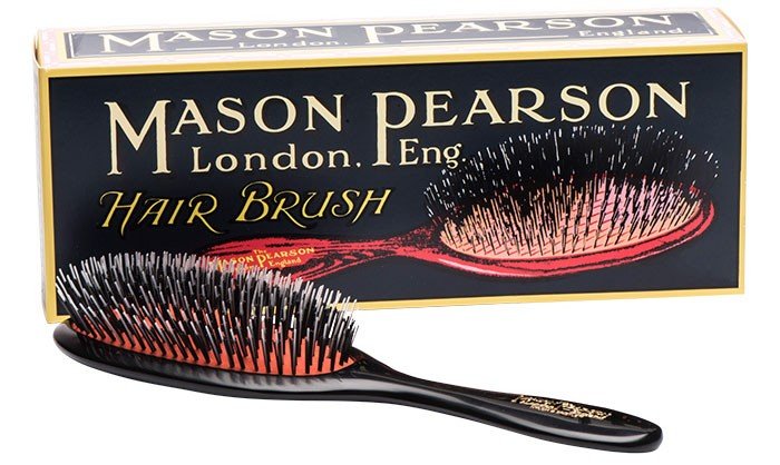 Mason Pearson Popular Bristle & Nylon Hair Brush – BN1 Dark Ruby (Large) - NIB