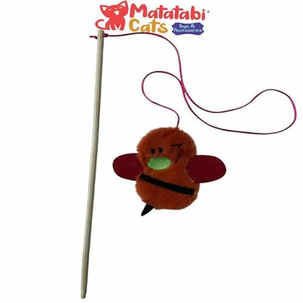 Matatabi Cat Teaser Wand with Bee Design for Play