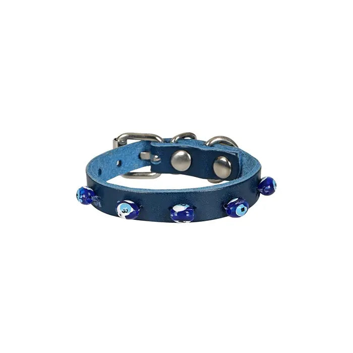 Cattie Beaded Leather Cat Collar Small 1x16-20cm
