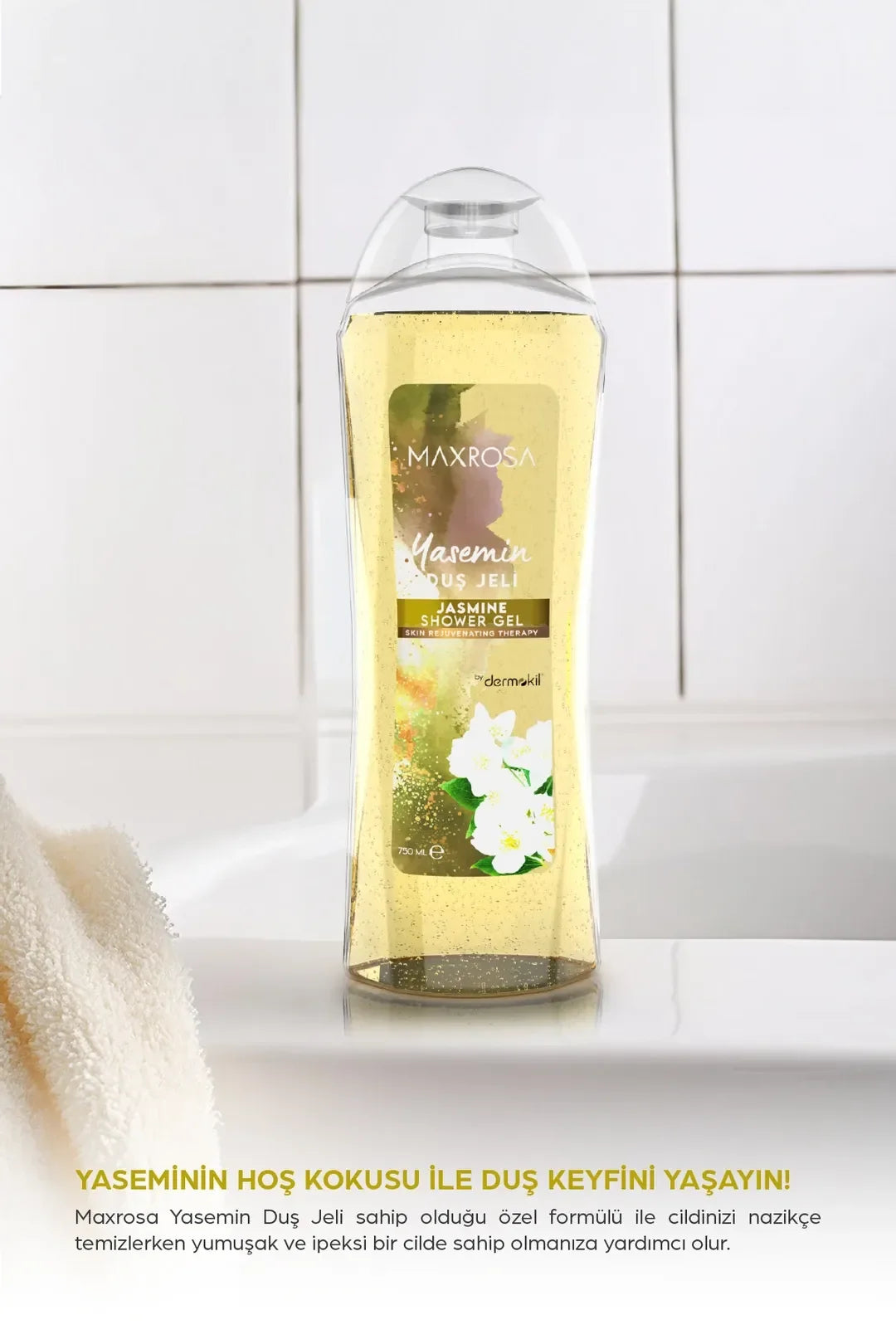 Dermokil Maxrosa Jasmine Shower Gel Refreshing Cleanse 750 ml