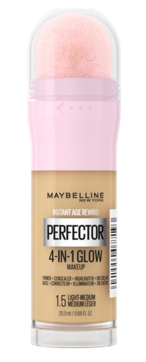 Maybelline Instant Age Rewind Instant Perfector Glow Makeup light Medium .68 oz