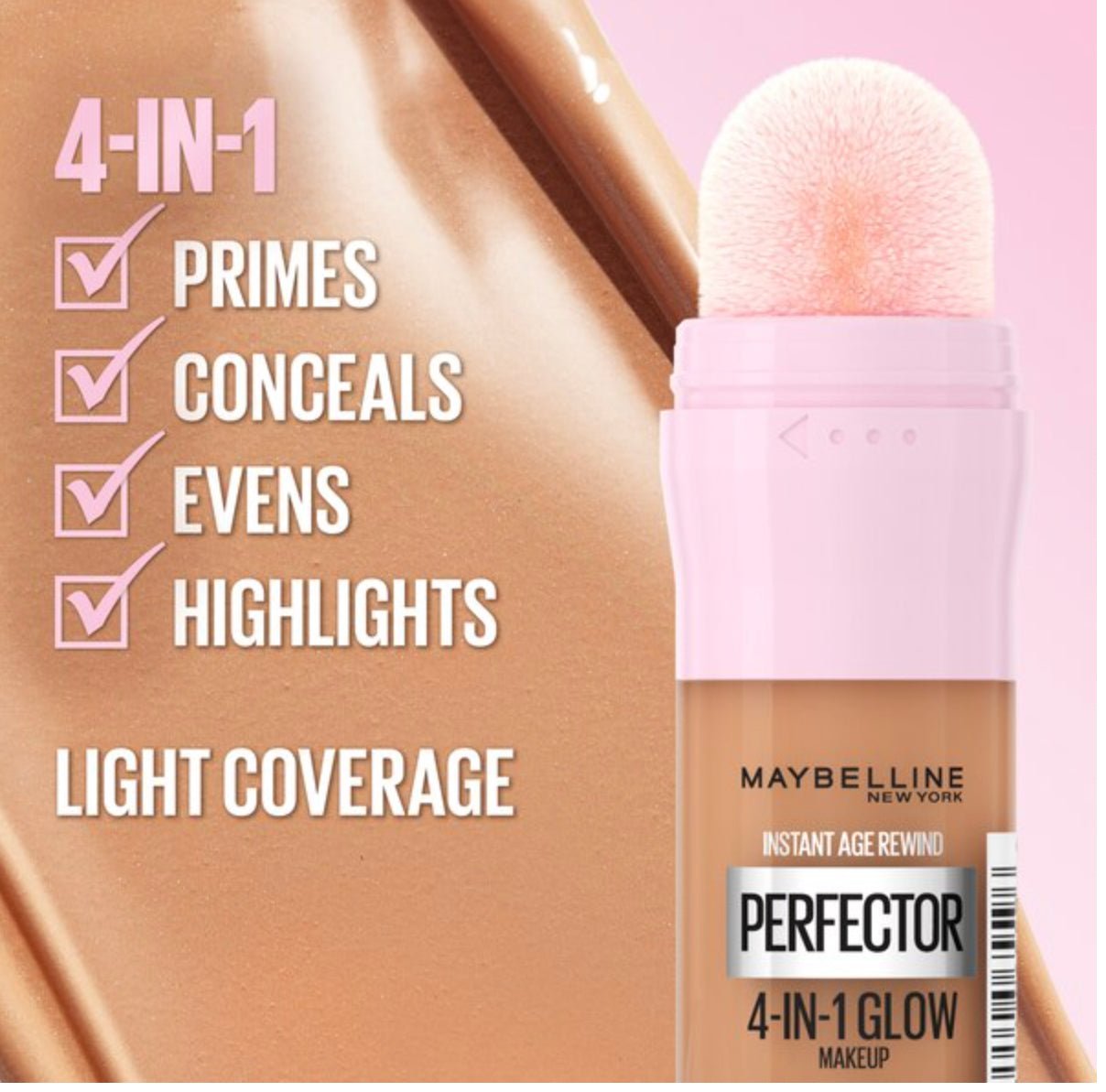 Maybelline Instant Age Rewind Instant Perfector Glow Makeup Light Medium oz