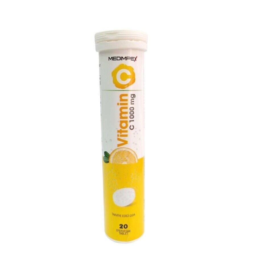 Medimpex Vitamin C 1000 mg Daily Support Supplement 20 Tablets