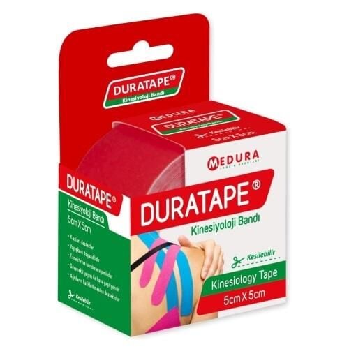 Medura Duratape Kinesiology Tape Flexible Support 5cm x 5m Red