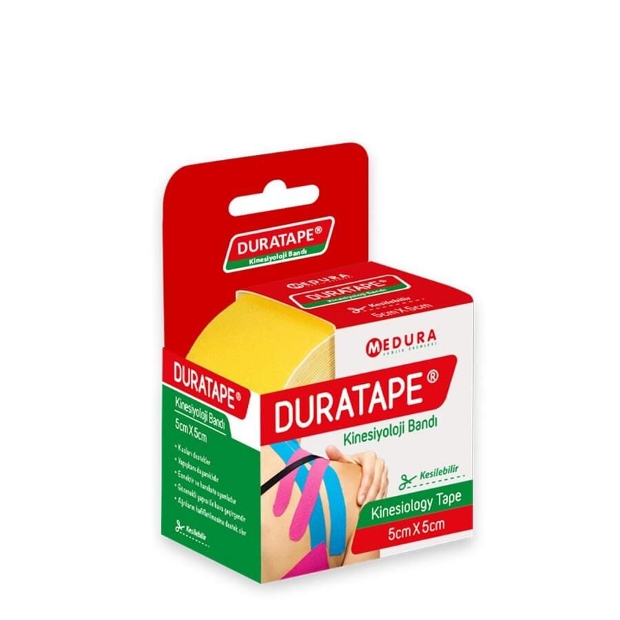 Medura Duratape Kinesiology Tape for Muscle Support Yellow 5m