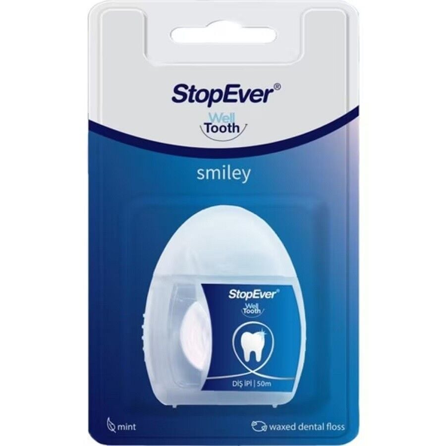 StopEver Well Tooth Smiley Dental Floss for Clean Gums 50m