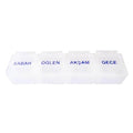 Megev Daily Pill Organizer with 4 Compartments
