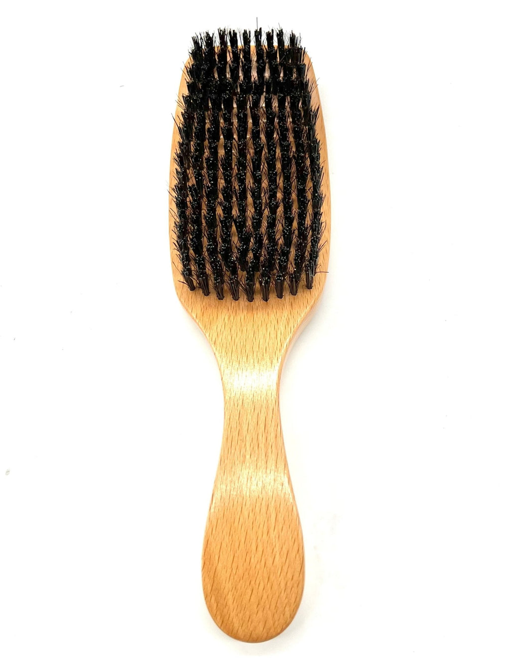 VIP Men's Wood Grooming Wave Brush Medium Hard Natural 3PC PVC
