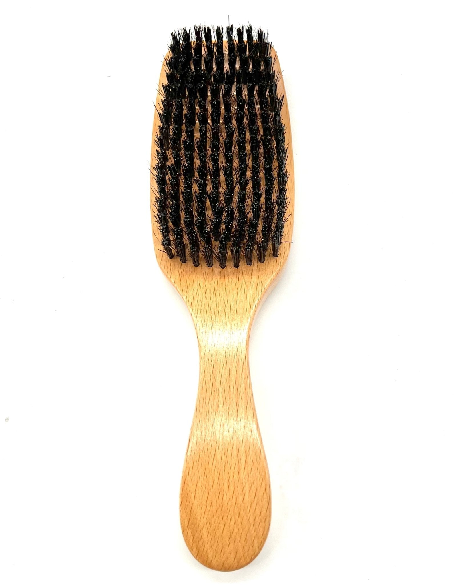 VIP Men's Wood Grooming Wave Brush Medium Hard Natural 3PC PVC