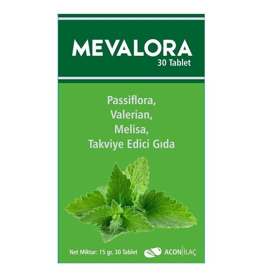 Mevalora Passiflora & Valerian Calming Support 30 Tablets