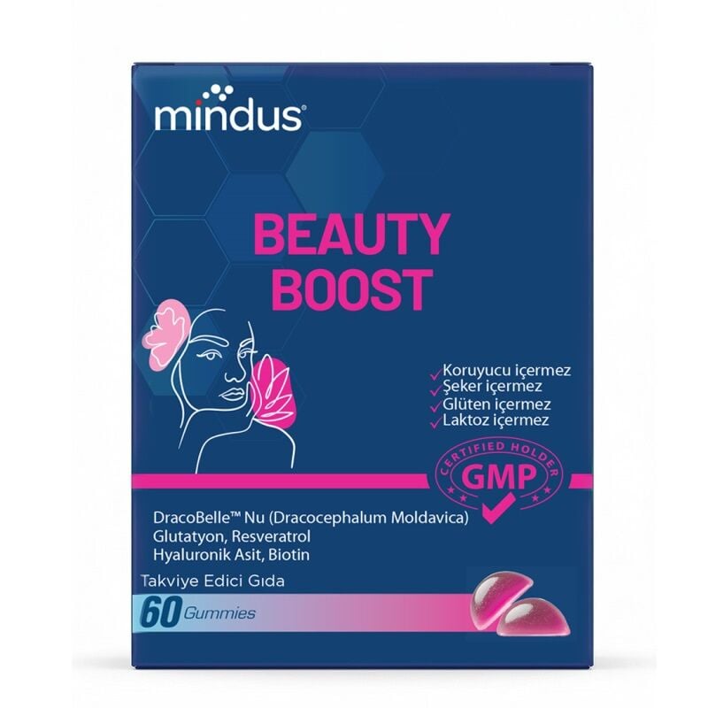Mindus Beauty Boost Gummies with Glutathione & Biotin 60 Count