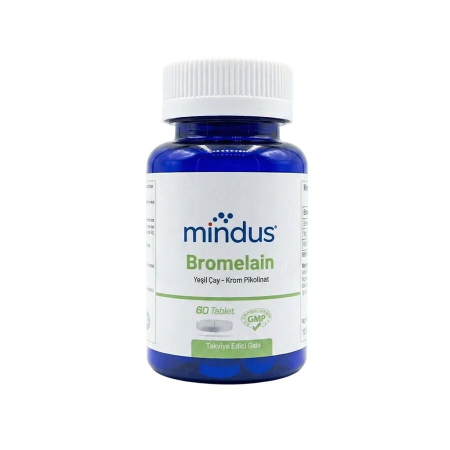 Mindus Bromelain & Green Tea with Chromium Supplement 60 Tablets