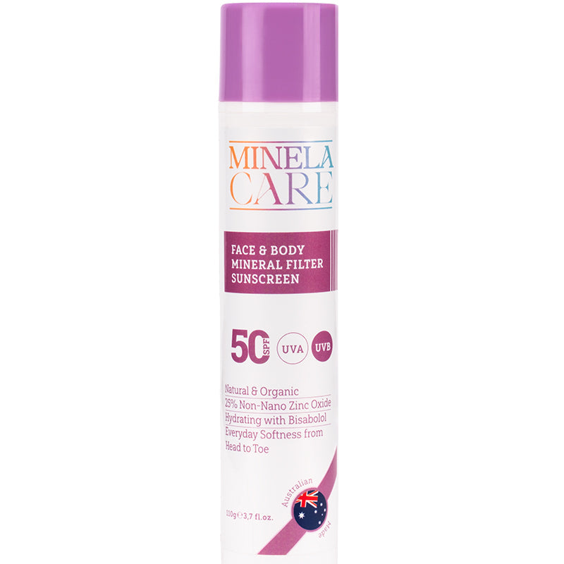 Minela Care Organic Mineral SPF 50+ Face & Body Sunscreen 110g