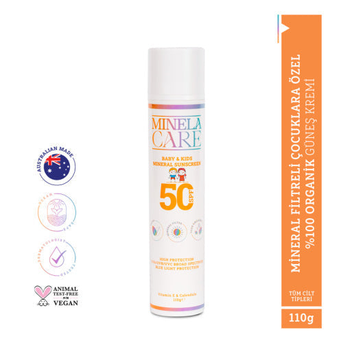 Minela Care SPF 50 Baby & Kids Mineral Sunscreen 110g
