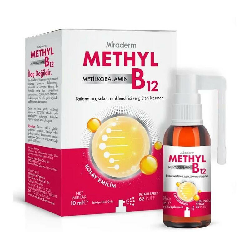 Miraderm Methylcobalamin B12 Vitamin Spray 10 ml