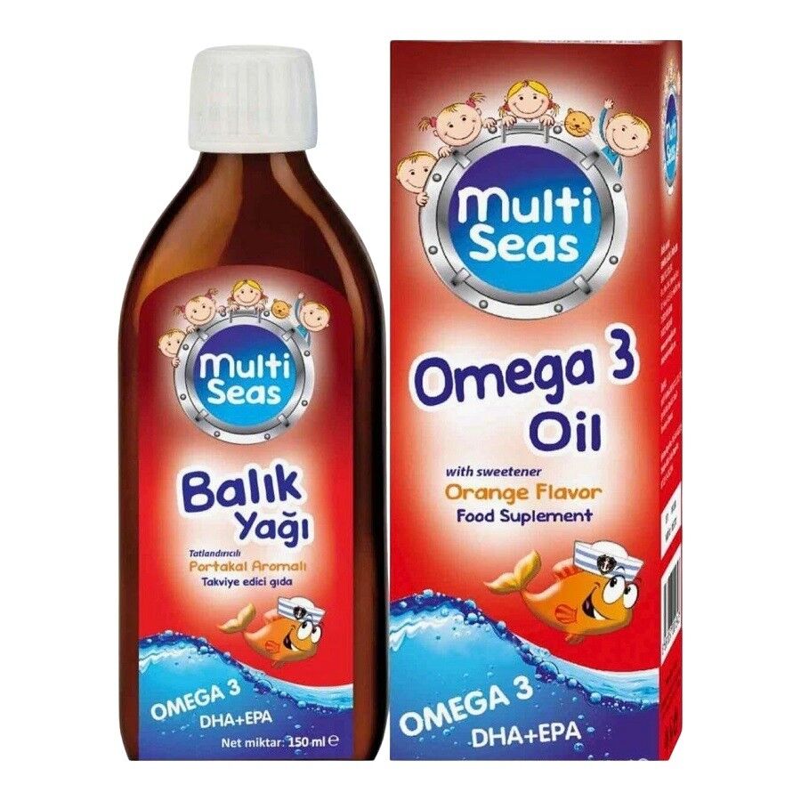 Miraderm Multi Seas Omega 3 Fish Oil & Multivitamin Syrup 150ml