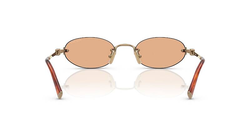 Miu Miu 0MU A54S Women's Square Sunglasses Gold & Grey 51mm
