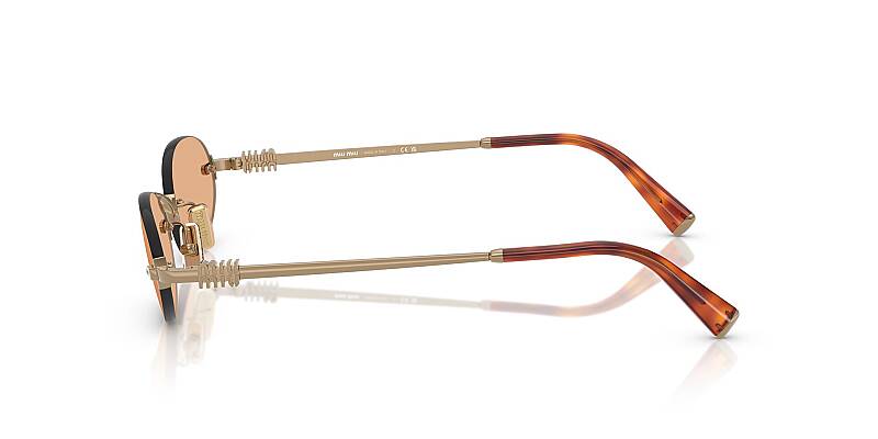 Miu Miu 0MU A54S Women's Square Sunglasses Gold & Grey 51mm