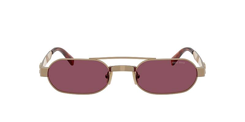 Miu Miu 0MU B52S Women's Sunglasses with Gold Frames 52mm