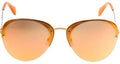 Miu Miu 53P ZVN-2D2 Gold Metal Mirror Rose Sunglasses 60mm
