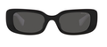 Miu Miu SMU 08Y Black Bone Square Sunglasses 51mm