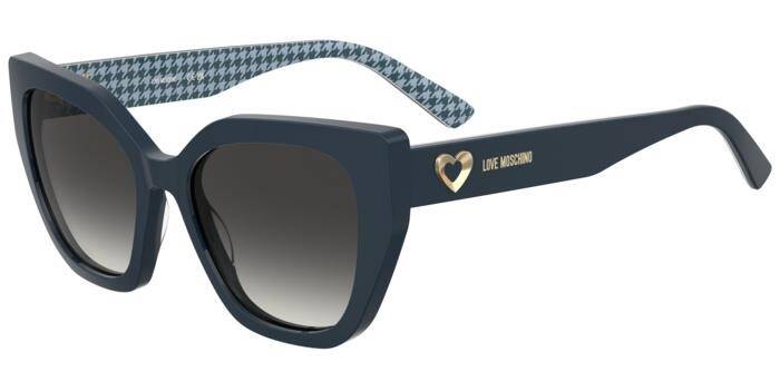Moschino Love Women's Square Sunglasses - Black & Gold - 54mm