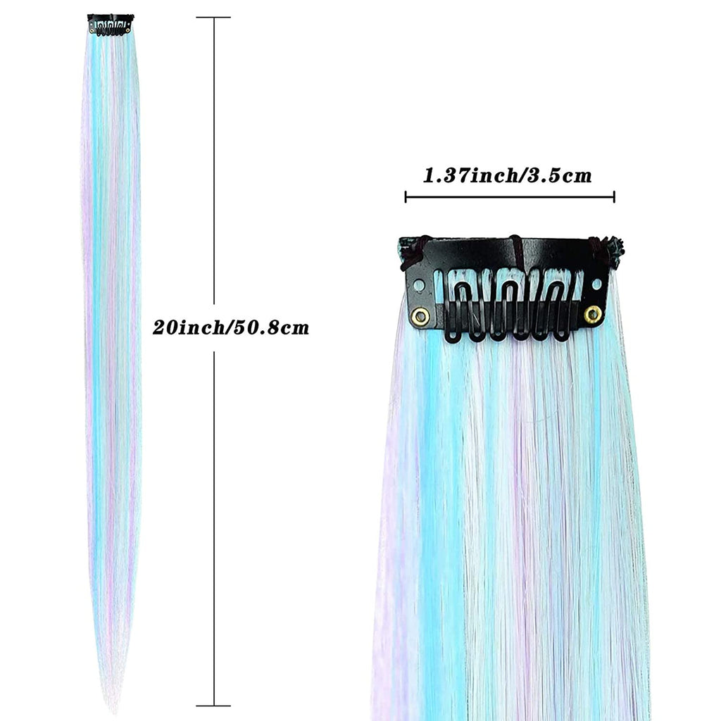 Multi-colors Party Highlights Clip in Synthetic Hair