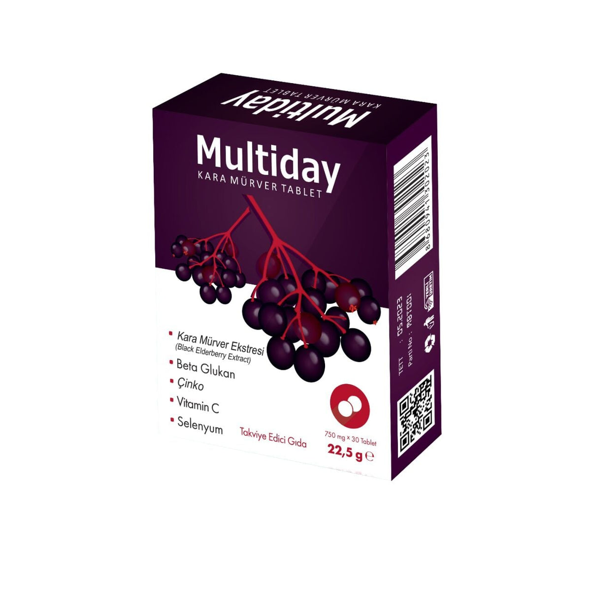 Heka Farma Multiday Elderberry & Beta Glucan Supplement 30 Tablets