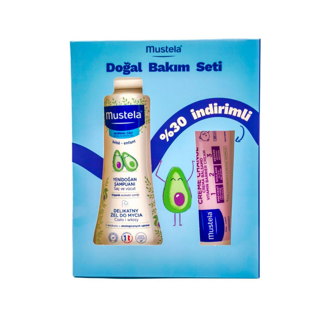 Mustela Natural Baby Care Set Gentle Cleansing and Barrier Cream