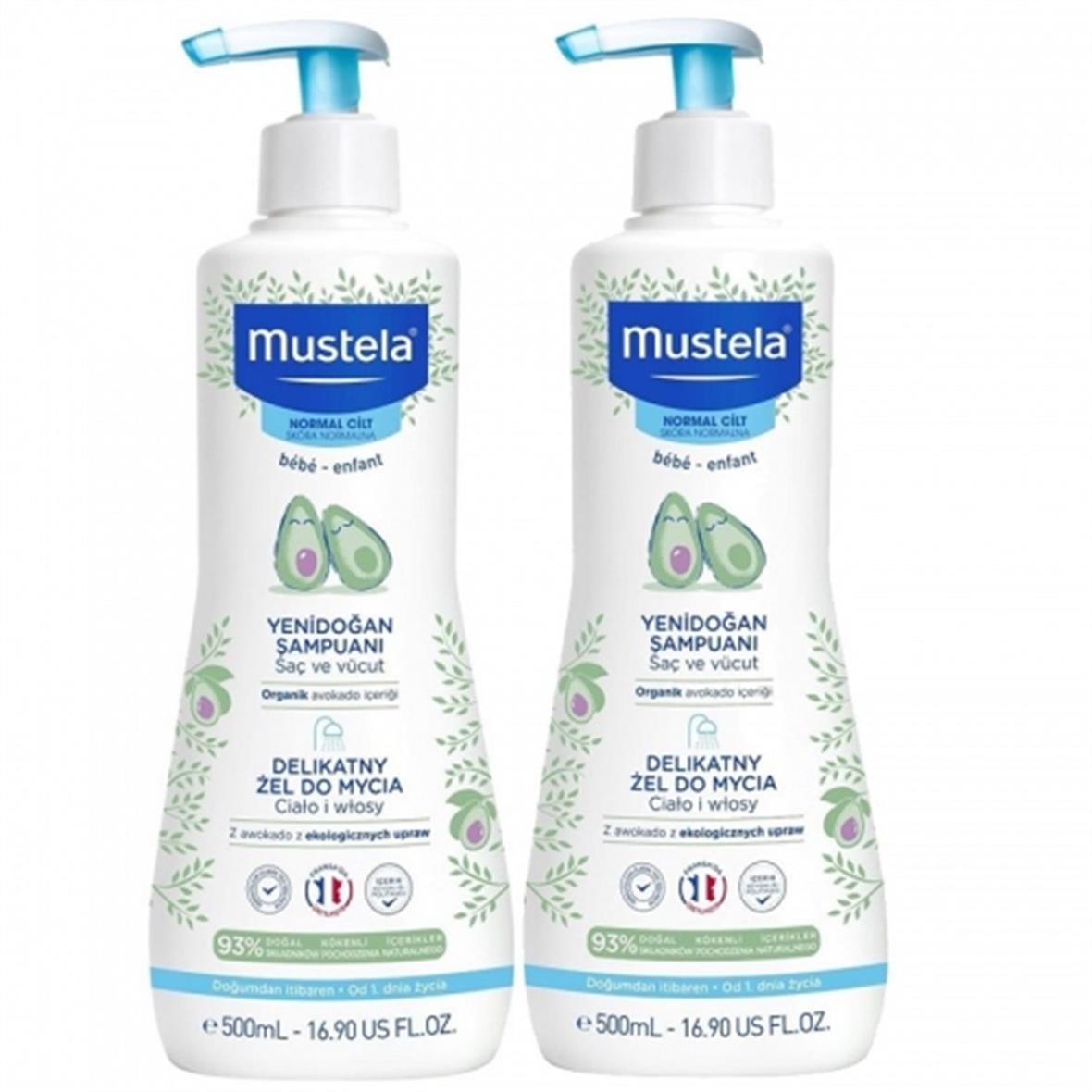 Mustela Gentle Cleansing Gel Tear-Free Baby Wash Duo 2x500ml