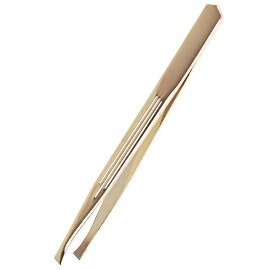 Nascita Gold Slant Tip Tweezers for Precise Grooming