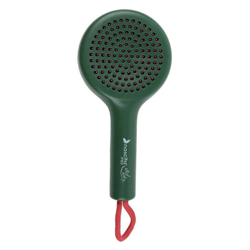 Nascita Green Pop-Up Hair Brush with Built-in Mirror 1 Count