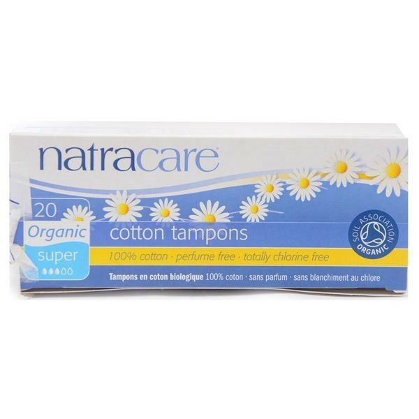 Natracare Organic Cotton Tampons Super Absorbency 20 Count