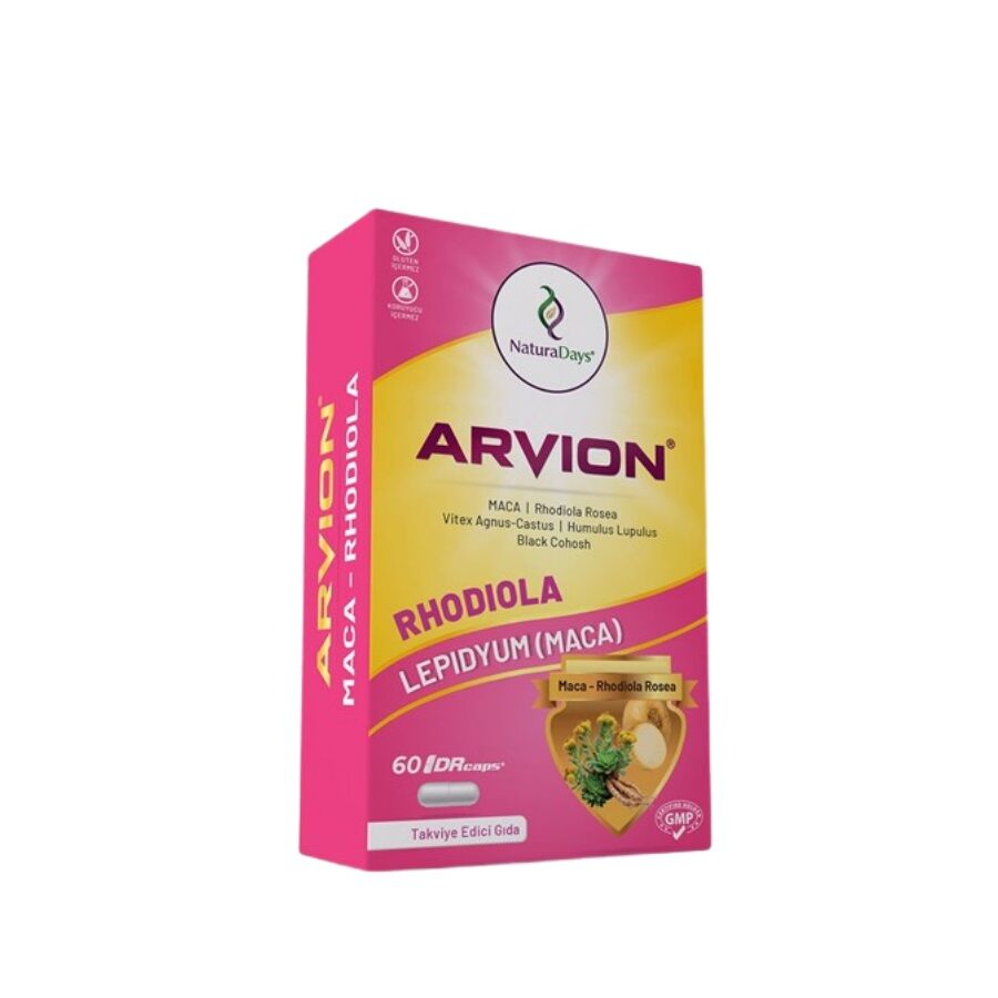 Natura Days Arvion Rhodiola & Maca Herbal Support 60 Capsules