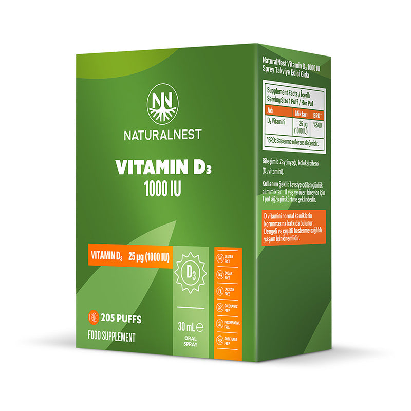 Naturalnest Vitamin D3 1000 IU Spray Supplement 30 ml