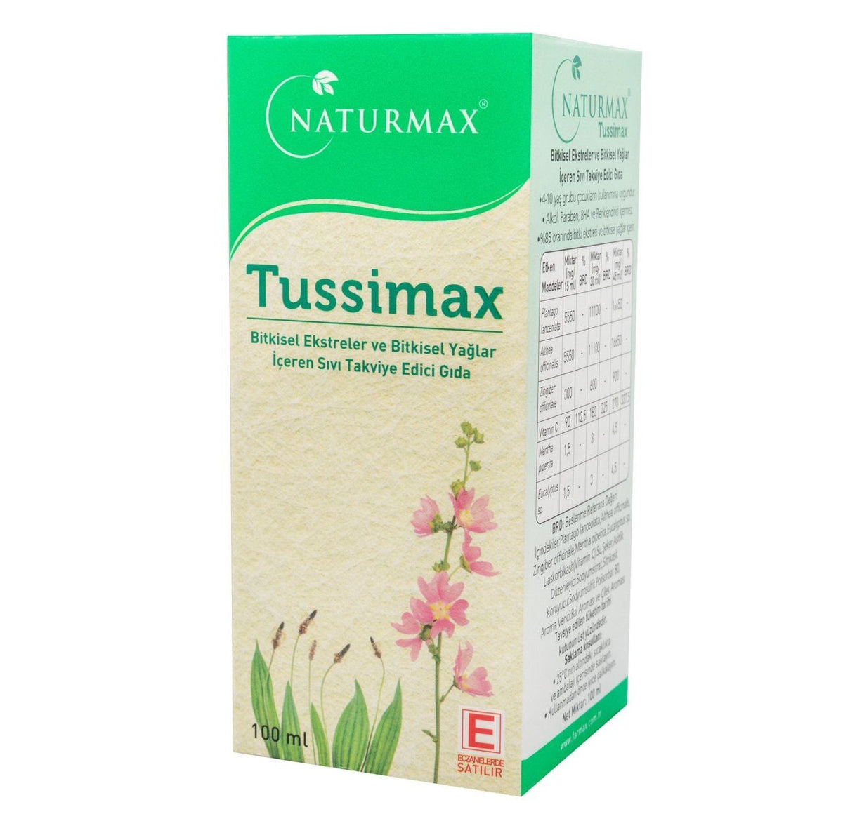 Naturmax Tussimax Herbal Syrup with Plant Extracts 100ml