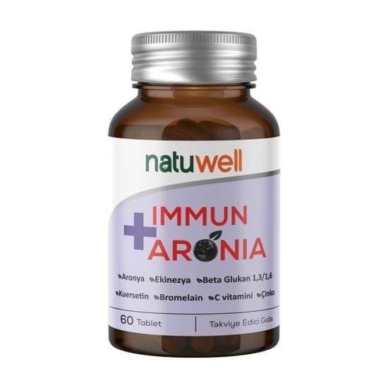 Natuwell Immun Aronia Dietary Supplement with Echinacea 60 Tablets