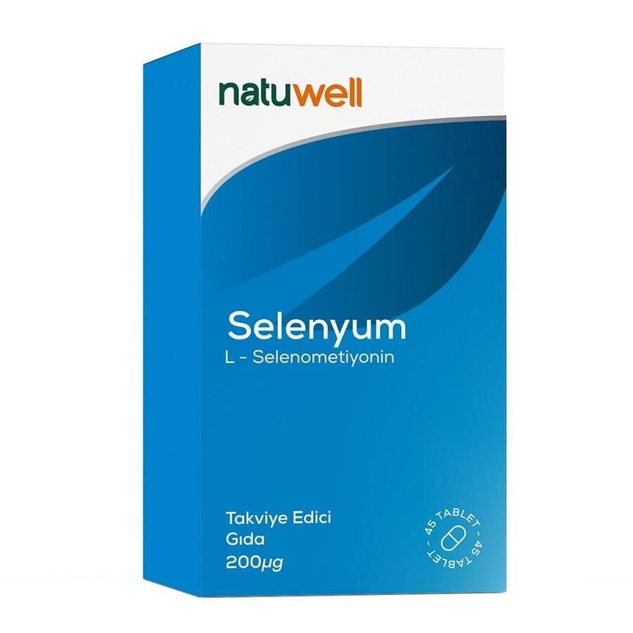 Natuwell Selenium 200mcg Essential Mineral Support 45 Tablets