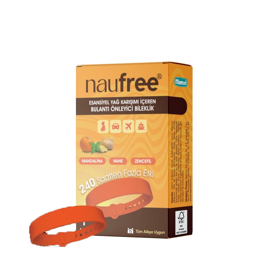 Naufree Nausea Relief Wristband with Essential Oils 1 Count