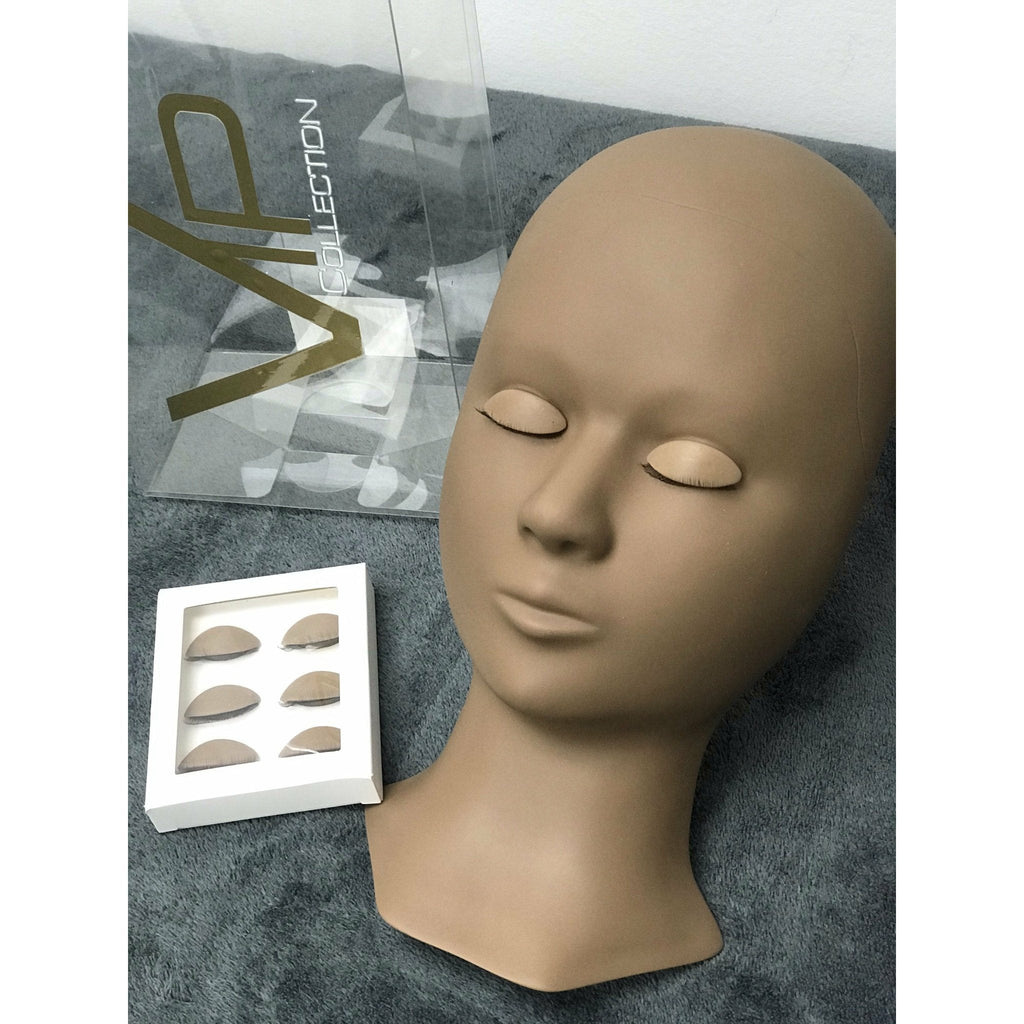 Eyelash Practice Mannequin with 3 Sets of Removable Eyes