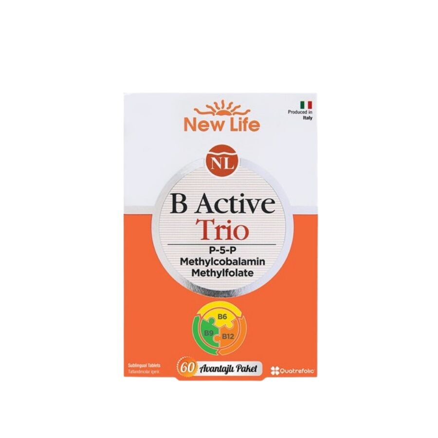 New Life B Active Trio Sublingual B-Complex Supplement 60 Tablets