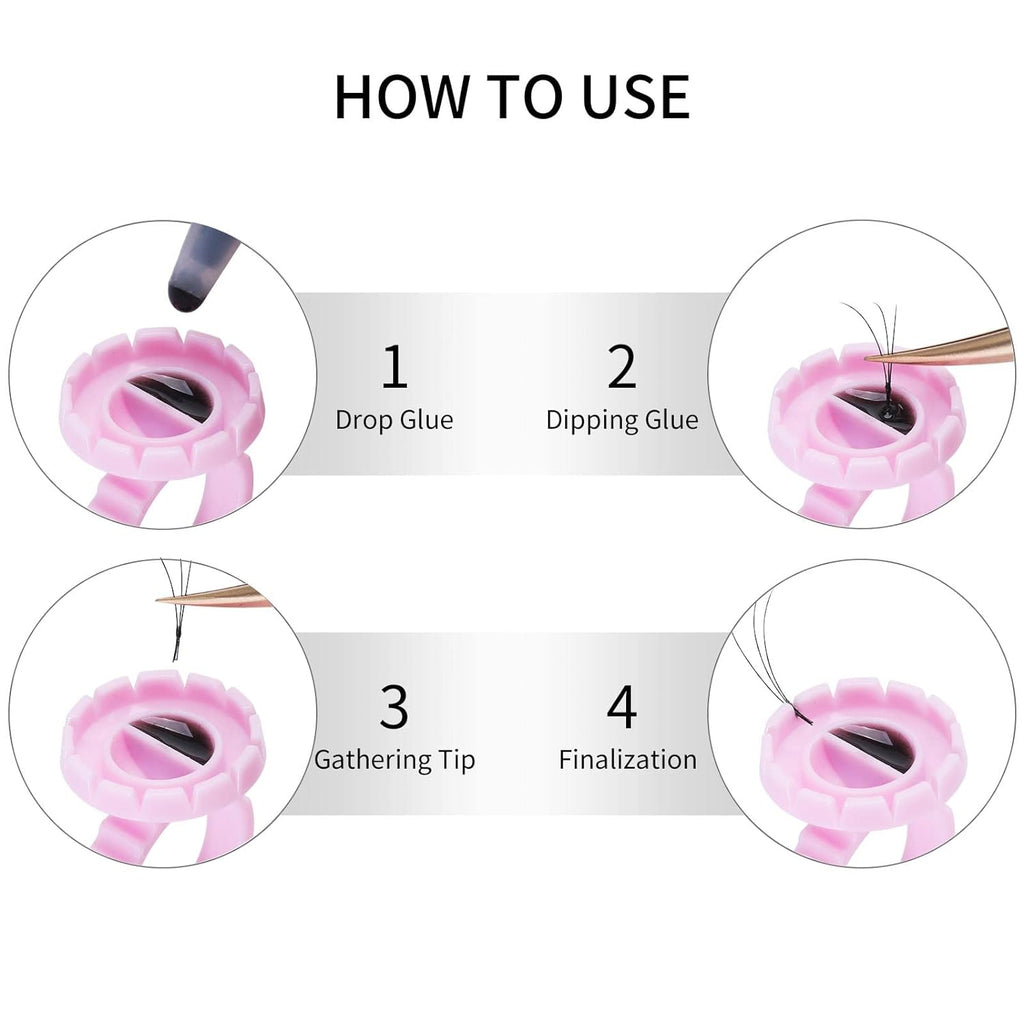 VIP Glue Ring & Easy Fan Cup, Two in One, 100 pcs/Bag