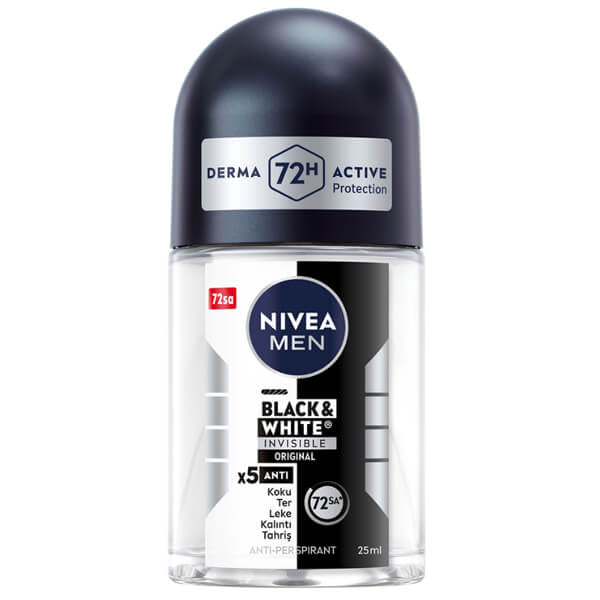 Nivea Men Black & White Invisible Roll-On Deodorant 25 ml