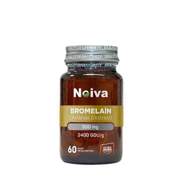 Noiva Bromelain 500 mg Pineapple Enzyme Supplement 60 Capsules